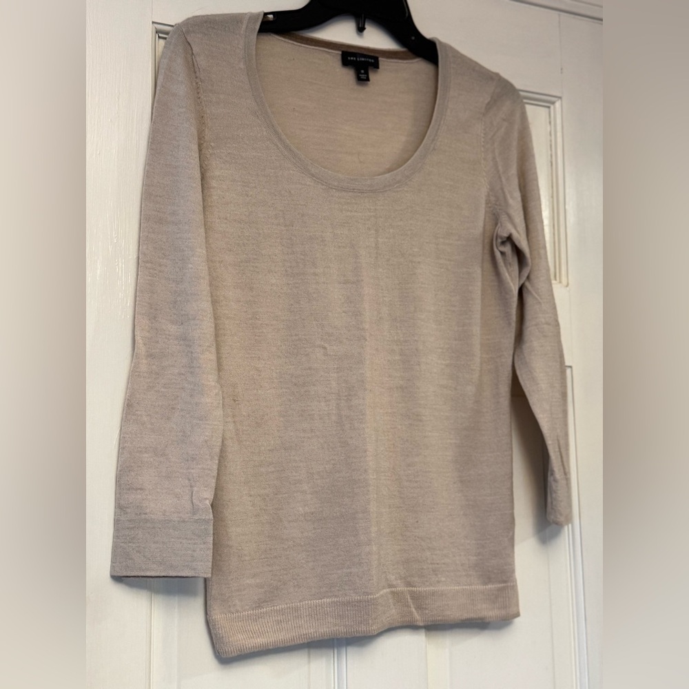 The Limited Light Tan Scoop Neck Sweater